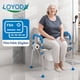 thumbnail image 4 of Asiento de inodoro elevado Loyoda con asas acolchadas, capacidad de 500 libras, 4 of 6