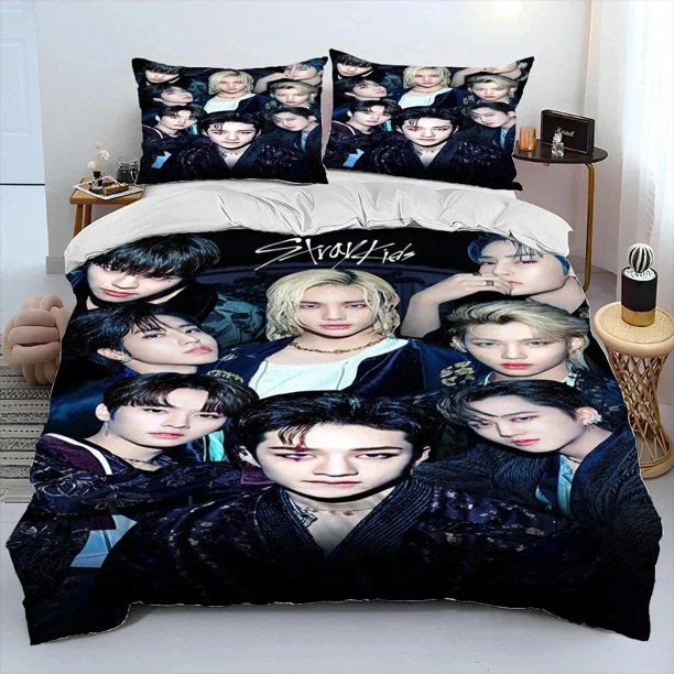 Stray Kids Kpop Singer Star Bedding SetDuvet Cover Bed Set Quilt Cover Pillowcase Boys Girls Adults