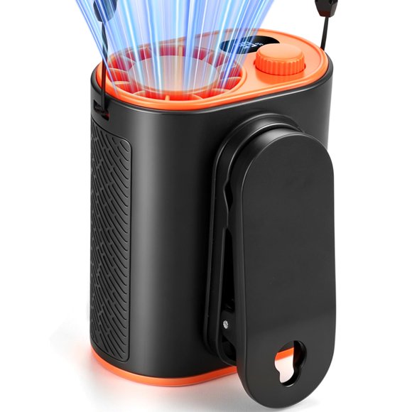 Ventilador eléctrico WHATOOK 4000 mAh recargable 15 h negro