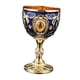 thumbnail image 4 of Copa De Agua Vintage En Relieve, Peque?a Copa Para Beber, Copa De Vino De Metal Europea, Dorada, Azul Profundo, 4 of 5