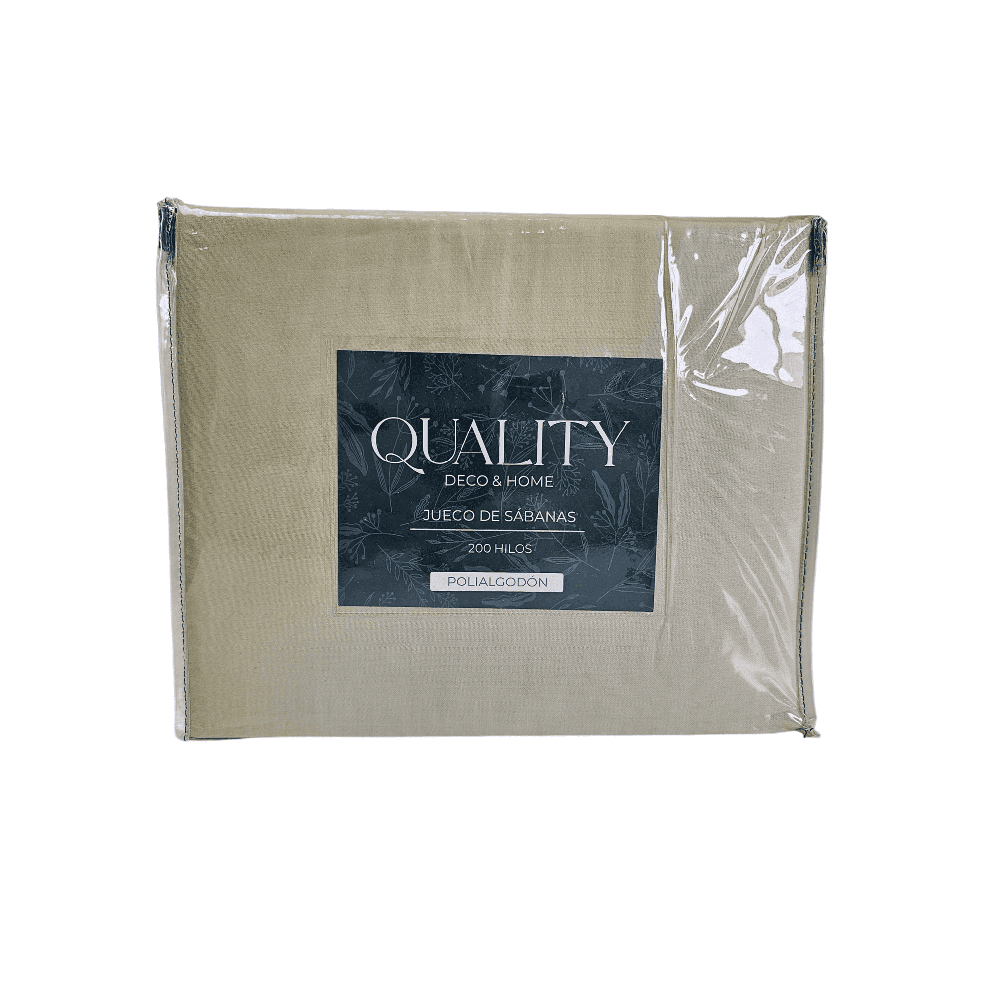Qualityhome - Juego De Sabanas 200 Hilos 2 Plaza Verde