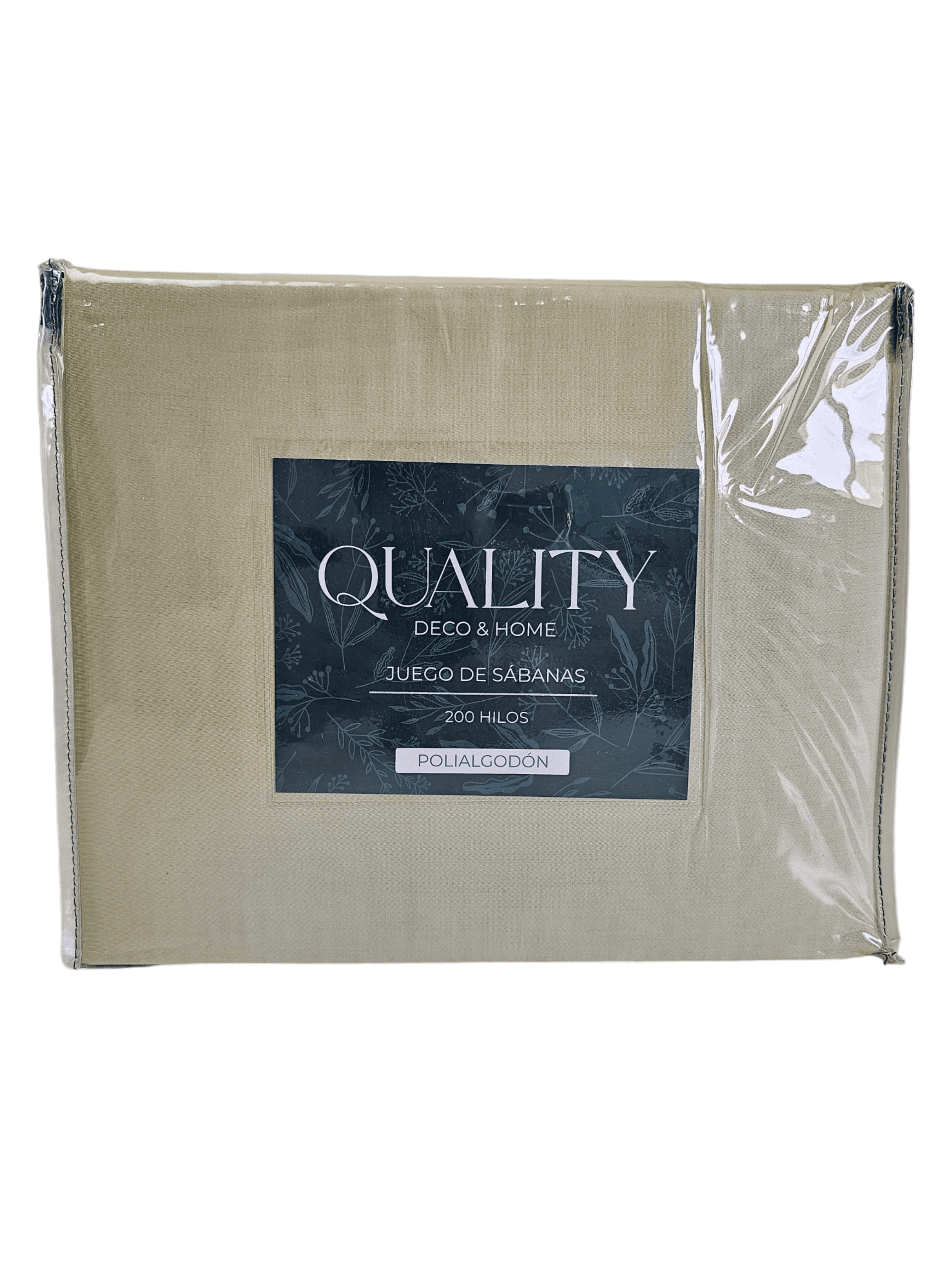 Qualityhome - Juego De Sabanas 200 Hilos 2 Plaza Verde