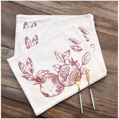 Wyj Hogar - Set 6 Individuales 35X45 De Lino Tela Repelente Al Agua Y Antimanchas Mod04