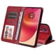 thumbnail image 3 of Funda Billetera para Motorola Edge 50 Fusion con Porta Tarjetas y Soporte Ajustable Rojo, 3 of 4