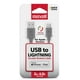 thumbnail image 2 of Cable Trenzado Usb a Lightning Maxell 2 Metros Carga Rápida Gris, 2 of 2