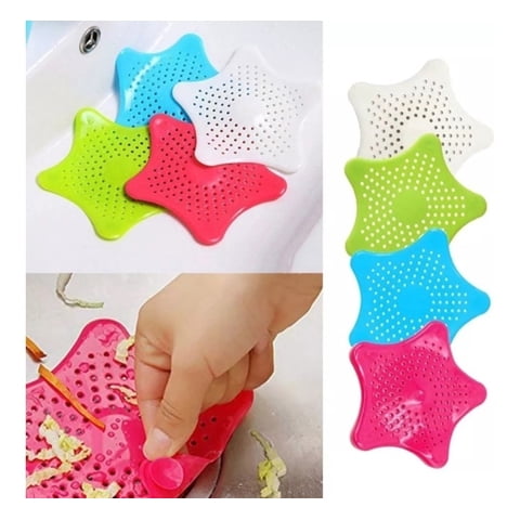 Genérico - 4 Filtros Lavaplatos Drenaje Silicona Para Cocina Baño Ducha