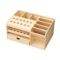 Magideal - Caja De Almacenamiento De Destornilladores Con Cajón, Soporte Para Pinzas, Caja De Herramientas De Bricolaje Multiusos De Madera Para Mecánicos, Estan
