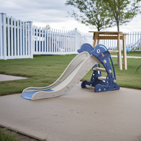 Igpro - Resbalin Delfin Plegable + Aro De Baloncesto Azul