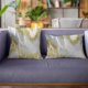 thumbnail image 2 of Almohada Velvet Glamour de Plutus Brands, color azul, citrino y crema, 50 x 50 cm, 2 of 5