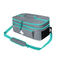 Magideal - Bolsa De Primeros Auxilios Vacía, Botiquín Médico Para El Hogar, Regalo, Mini Bolsa De Almacenamiento De Medicamentos, Bolsa Organizadora De Medicamen Gris