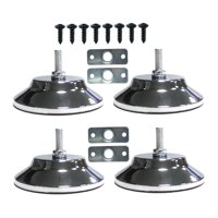 Magideal - 4X Niveladores De Patas De Mesa De Billar Ajustables Con Placas Y Tornillos Elevadores De Nivelación Pies De Nivelación Para Mesa De Juego Fútbol Mesa