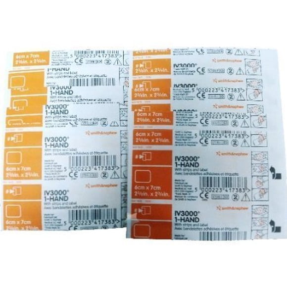 Aderezos transparentes Smith & Nephew IV3000 de 1 mano x10