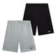 thumbnail image 1 of Pantalones cortos de baloncesto Reebok para niños, 2 unidades, talla XL, gris claro/negro, 1 of 7
