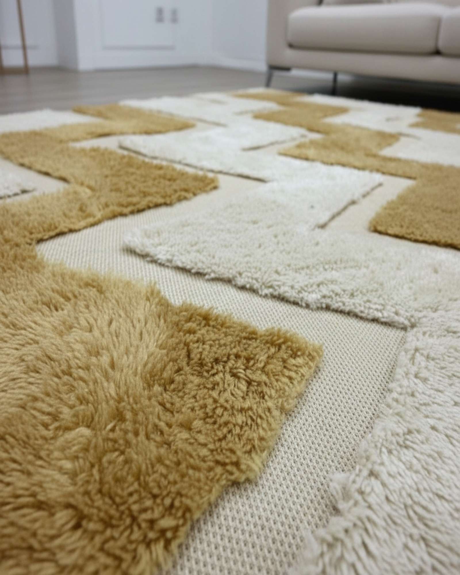 Feiya - Alfombra Jacquard Antideslizante Con Relieve 200X240 Cm