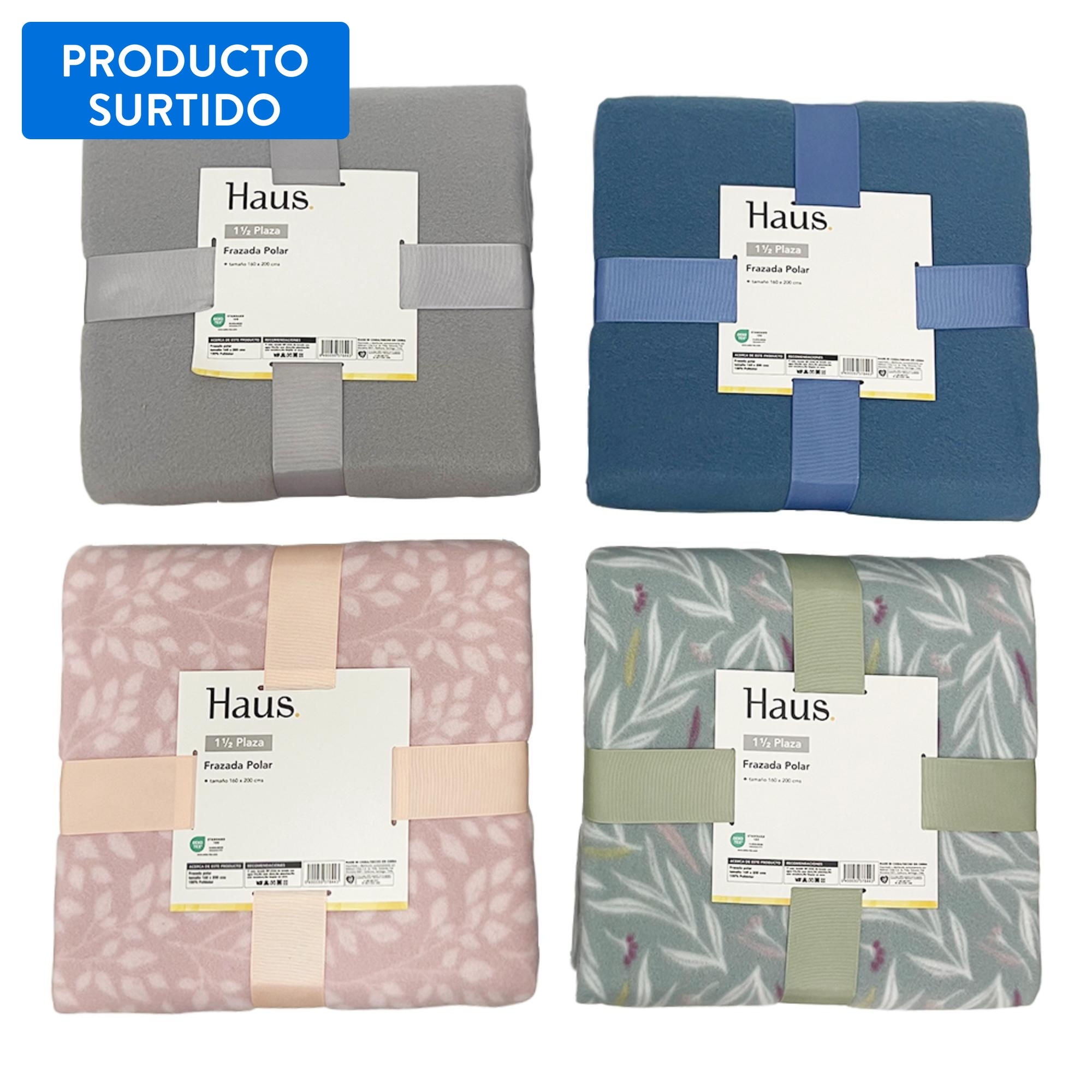 Frazada 1.5 Plaza Polar, Producto Surtido 1 Un Haus