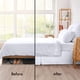 thumbnail image 3 of Skirt Utopia Bedding completo con pliegues cuádruples y volantes blancos, 3 of 7