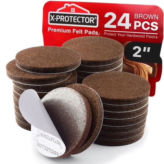 Protectores Para Muebles X-protector 24 Piezas Redondos Marrones De 5 Cm