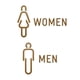 thumbnail image 4 of Letrero de Baño para Hombres Y Mujeres, Letrero de WC, Perforación Nórdica, Letrero de Puerta de Baño Antiguo, Letrero de Señalización de Baño para Pa B dorado, 4 of 5