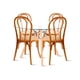 thumbnail image 1 of Comedor Mesa Eames 100cm redonda vidrio + 4 Sillas Amelia Vienna Madera Rattan - Natural, 1 of 4