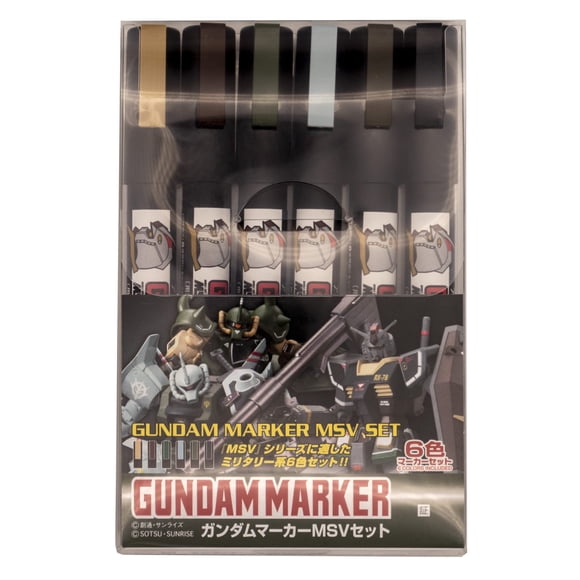 Set de rotuladores Gundam GSI Creos GMS127 MSV con 6 rotuladores de alcohol
