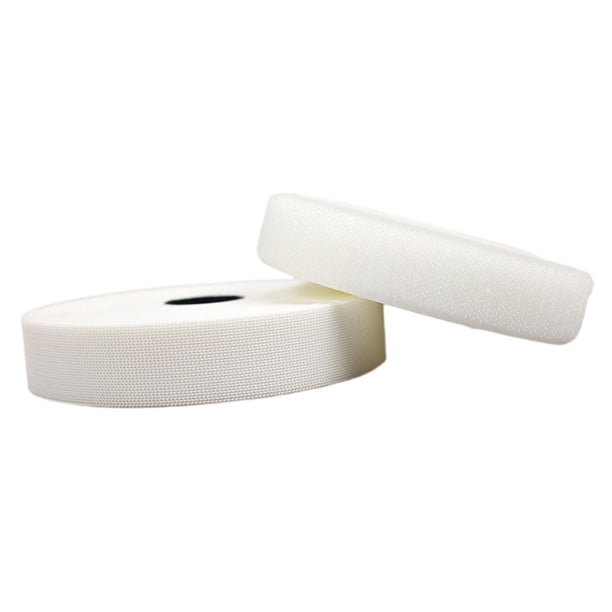 Cinta de Coser de Gancho Y Bucle, Cinta de Sujeción de Tela de Nailon, 25 M de Longitud, Cinta de Sujeción de Costura para Suministros de Manualidades Blanco 16mm