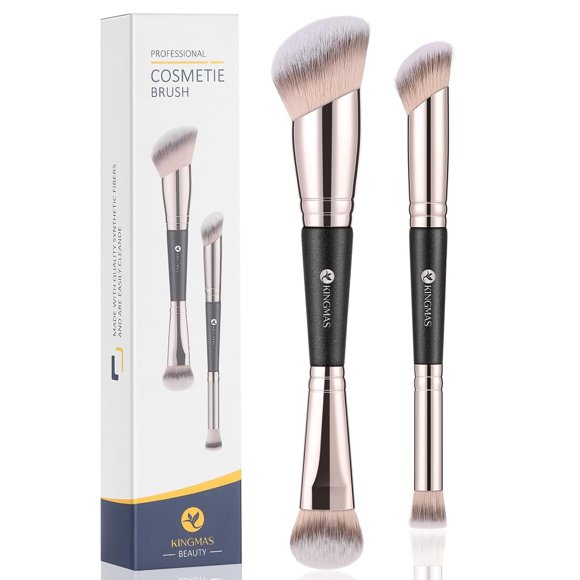 Brocha KINGMAS Doble Punta para Base y Corrector