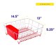 thumbnail image 4 of Set de tendederos para secar platos Sweet Home Collection, metal rojo, 4 of 6