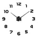 thumbnail image 2 of Decoración para el hogar 3D DIY Reloj de pared Decoración Etiqueta Espejo Reloj de pared Negro + Plata, 2 of 5