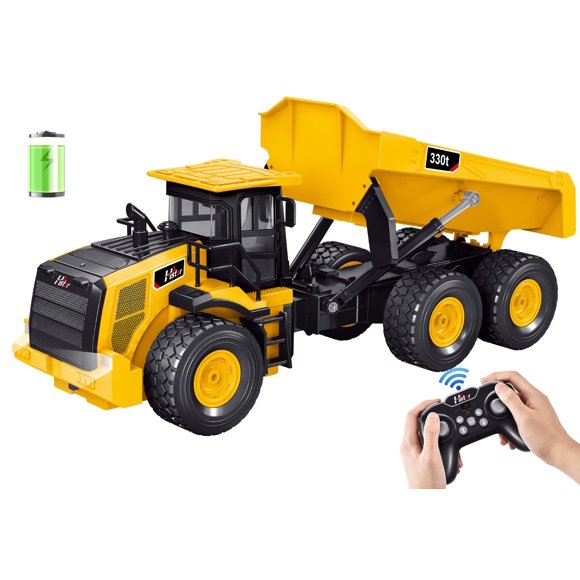 Volquete a control remoto Kidditoy Mighty a escala 1:18
