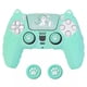 thumbnail image 1 of Funda Protectora AARONMEI para Control PS5 Verde con Orejas de Gato y Capuchón para Joystick, 1 of 3