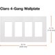 thumbnail image 3 of Placa Lutron CW4WH de 4 módulos sin tornillos, 3 of 3