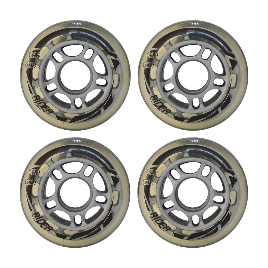 Set 4 Ruedas Rider Repuesto Transparente 76mm