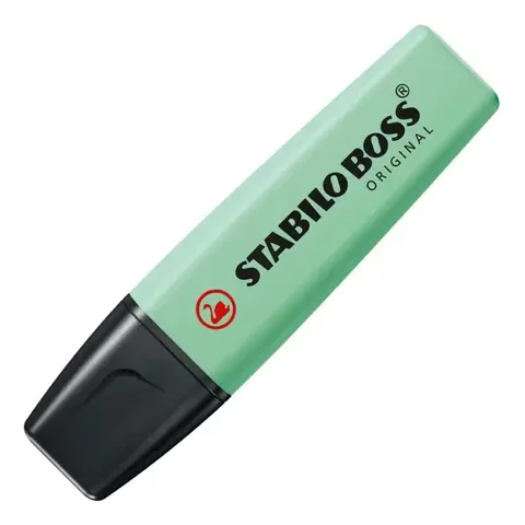 Stabilo Boss Pastel Destacador Fluorescente Color Menta.
