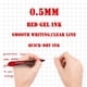 thumbnail image 3 of Paquete De 50 Bolígrafos Retráctiles De Gel Tinta Roja Punta Extrafina De 0 5 Mm Para Oficina Escuela Y Diario, 3 of 7