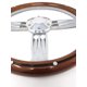 thumbnail image 4 of Volante Newworldmotoring 36 cm Madera Pulida con Botón de Claxon Bowtie, 4 of 7