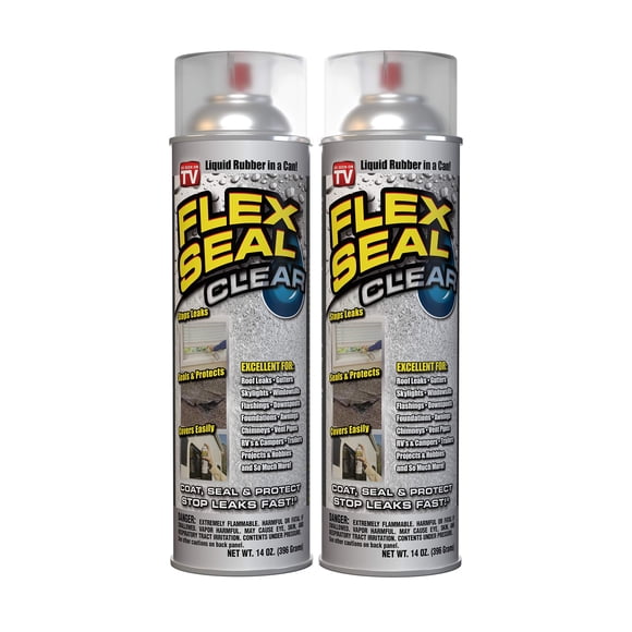 Spray de goma Sealant Flex Seal, 14 onzas, 2 unidades, transparente e impermeable