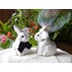 thumbnail image 2 of Adorno para Tarta Selsela 5 cm Conejo Novia y Novio, 2 of 9