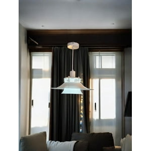 Want - Lámpara Colgante E27 Blanca Vintage