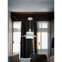 Want - Lámpara Colgante E27 Blanca Vintage