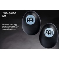Meinl Percussion Es2-Bk Juego De Dos Huevo De Plástico, Negro