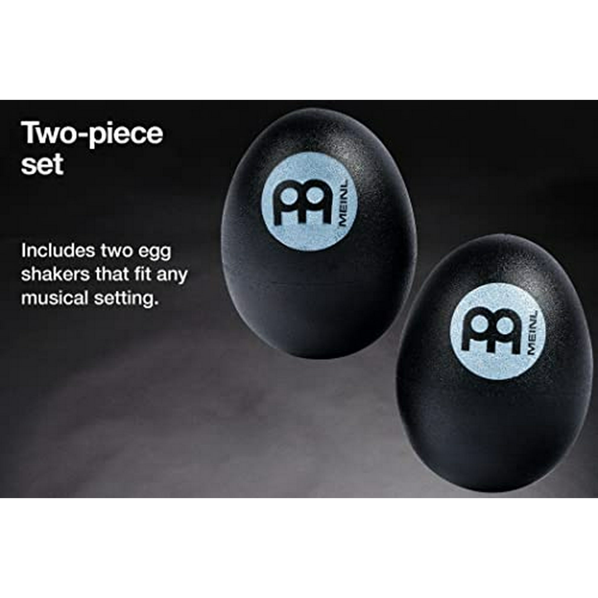 Meinl Percussion Es2-bk Juego De Dos Huevo De Plástico, Negro