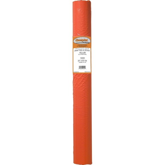 Rollo de papel vegetal Clearprint 61 cm x 45,7 m 16 lb (7,3 kg) algodón