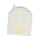 thumbnail image 4 of Figura de casa de pueblo navideña iluminada, centro de mesa, luz LED de noche, decoración navideña para escritorio festivo, chimenea , Techo Redondo, 4 of 5