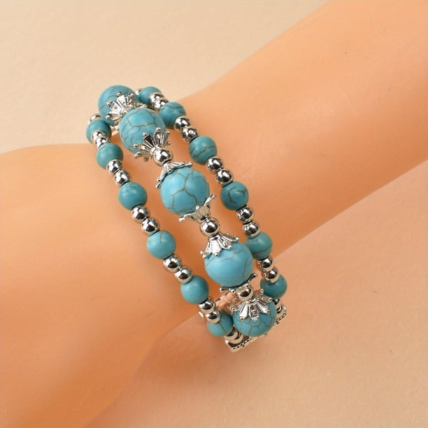 Gorgeous Turquoise Boho Vintage Bracelet - Perfect for Women!