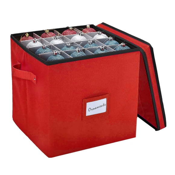 Caja de almacenamiento para adornos Handy Laundry, 33 cm, roja, ajustable