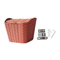 Ioensy - Cesta Delantera Para Bicicleta Con Tapa Estuche De Transporte Para La Mayoría De Bicicletas Bolsa Con Paraguas Marrón