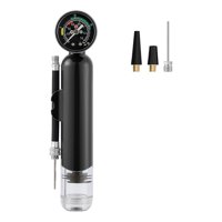 Ioensy - Bomba De Pelota Con Manómetro, Pelota De Yoga Ligera, Bomba De Baloncesto Portátil, Color Negro