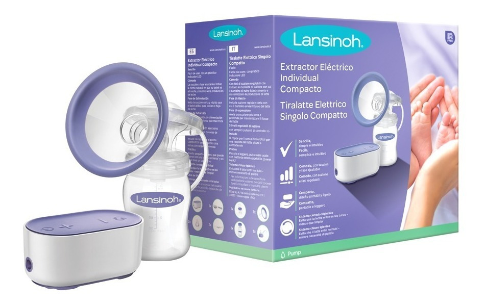 Lansinoh - Extractor De Leche Eléctrico Compacto - Single