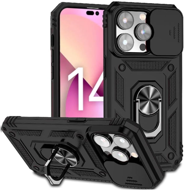 Estuche GANGXUN para iPhone 14 Pro Max, soporte giratorio 360°, estilo mecánico y magnético