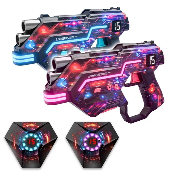Set de 2 pistolas láser Winyea Tag LED, chaleco LED para exteriores
